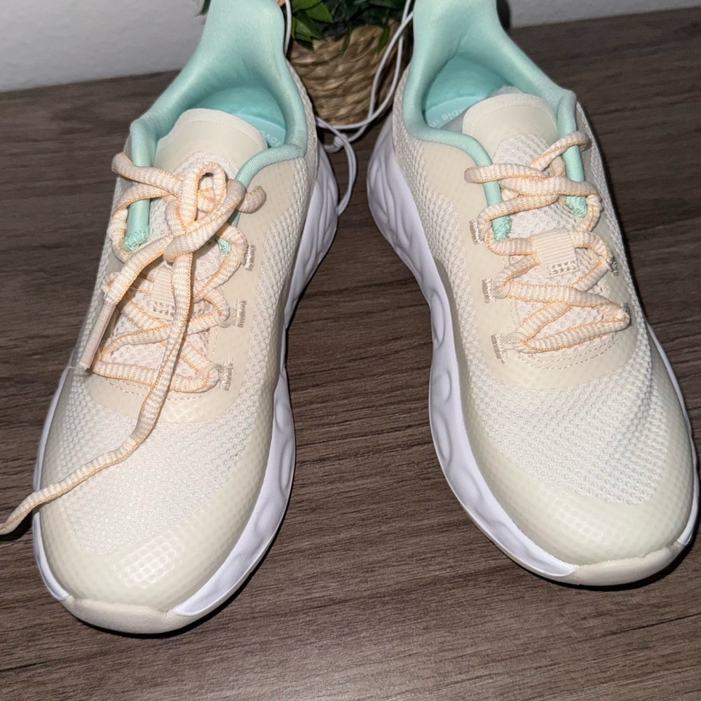 All in Motion Cream and Mint Kids Sneakers